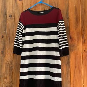 Black and white sweater dress